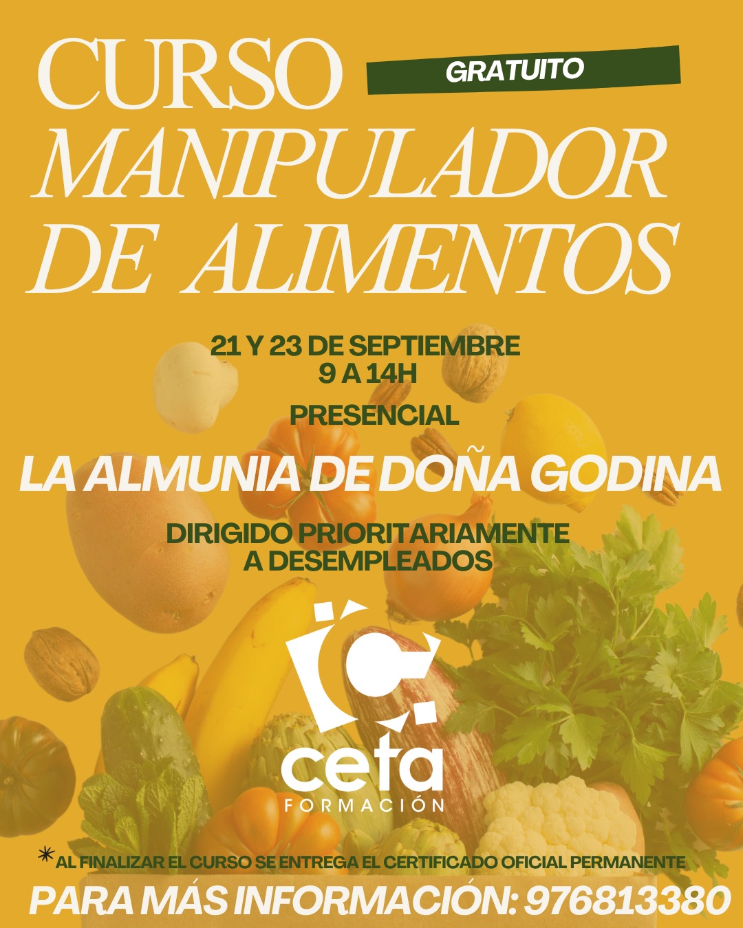 25/0315.008 IDENTIFICACIÓN DE ALÉRGENOS Y MANIPULACIÓN DE ALIMENTOS EN ESTABLECIMIENTOS DE HOSTELERÍA Y RESTAURACIÓN